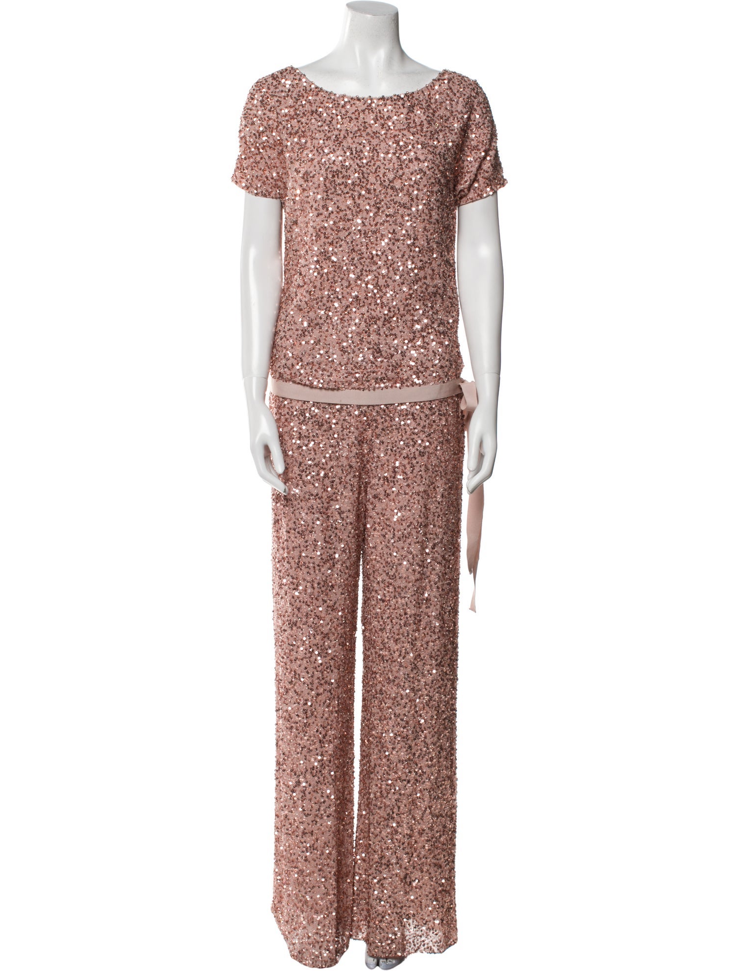 Jenny Packham Printed Sequin Embellishments Pant Set