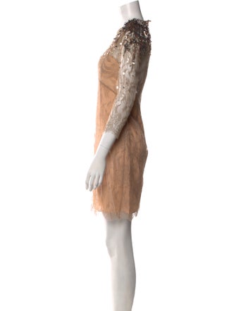 Jenny Packham Lace Pattern Mini Dress