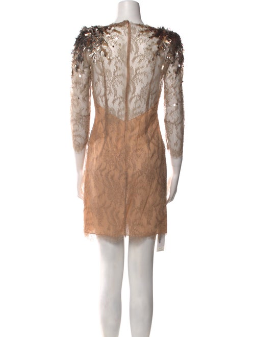 Jenny Packham Lace Pattern Mini Dress