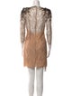 Jenny Packham Lace Pattern Mini Dress