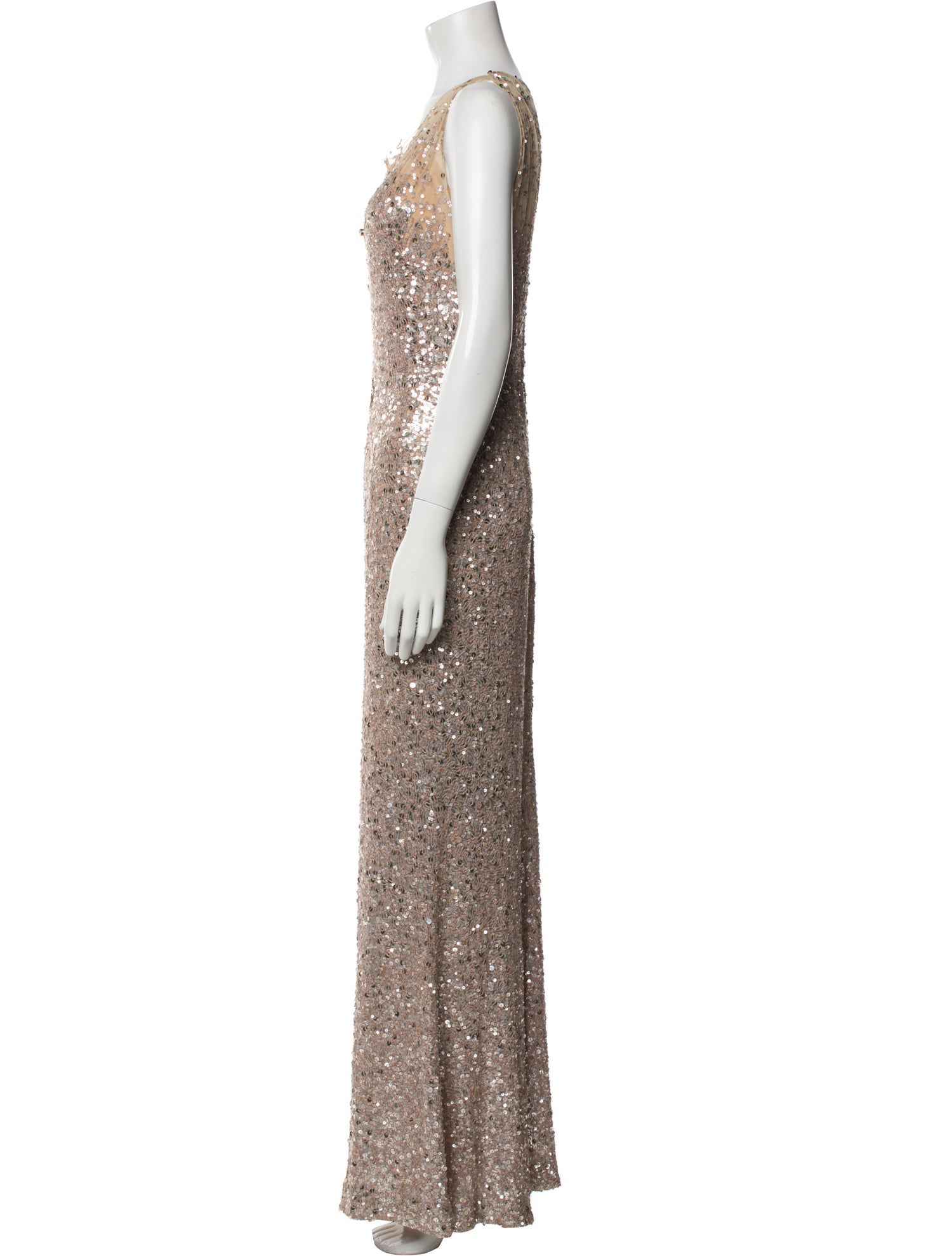 Jenny Packham Cowl Neck Long Dress