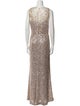Jenny Packham Cowl Neck Long Dress