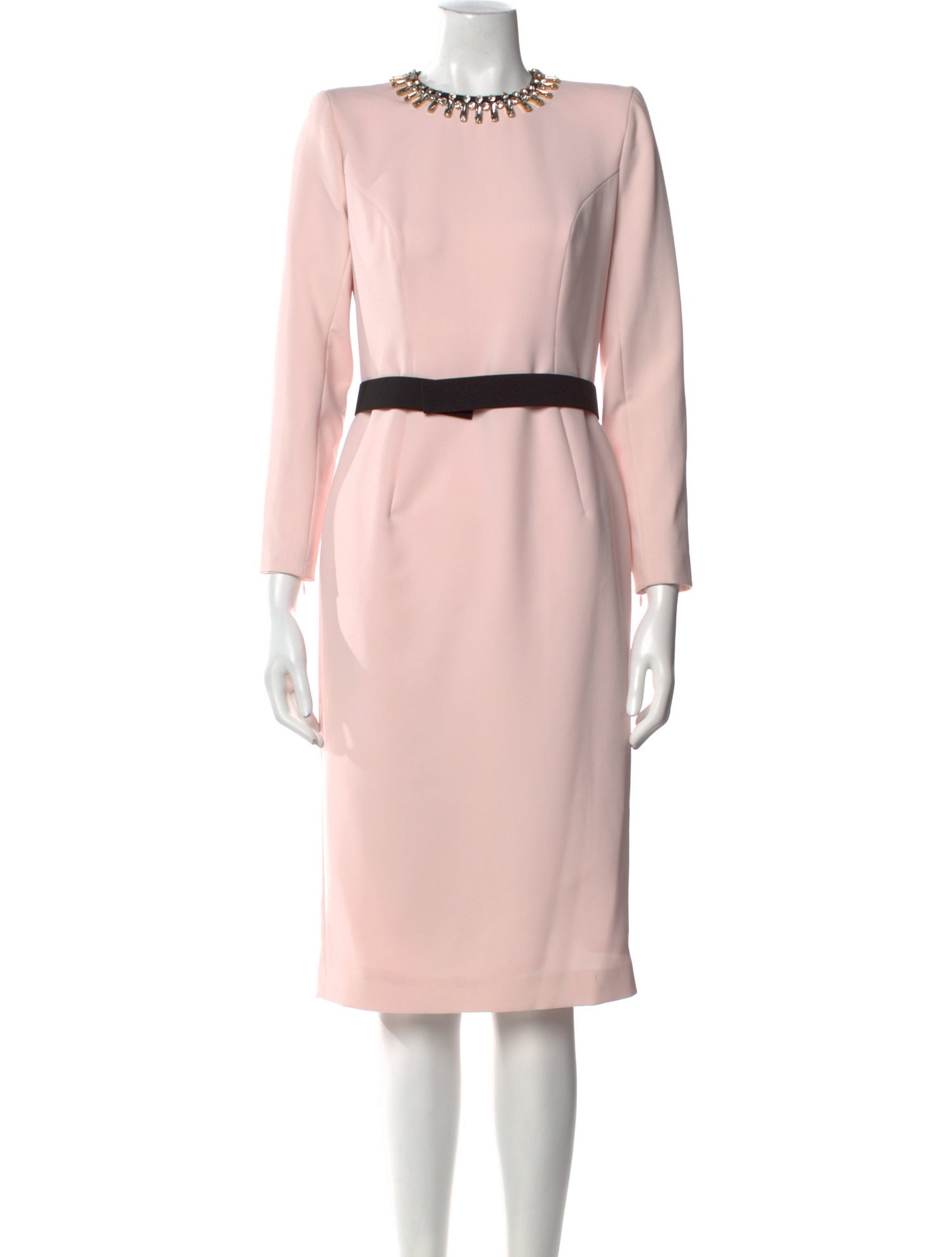 Jenny Packham Crew Neck Knee-Length Dress