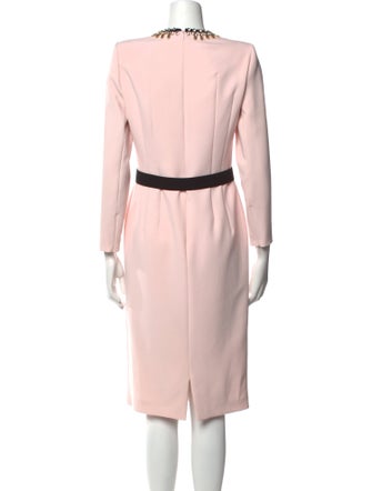 Jenny Packham Crew Neck Knee-Length Dress