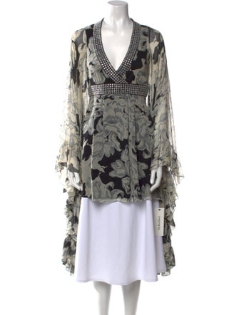 Jenny Packham Silk Floral Print Tunic