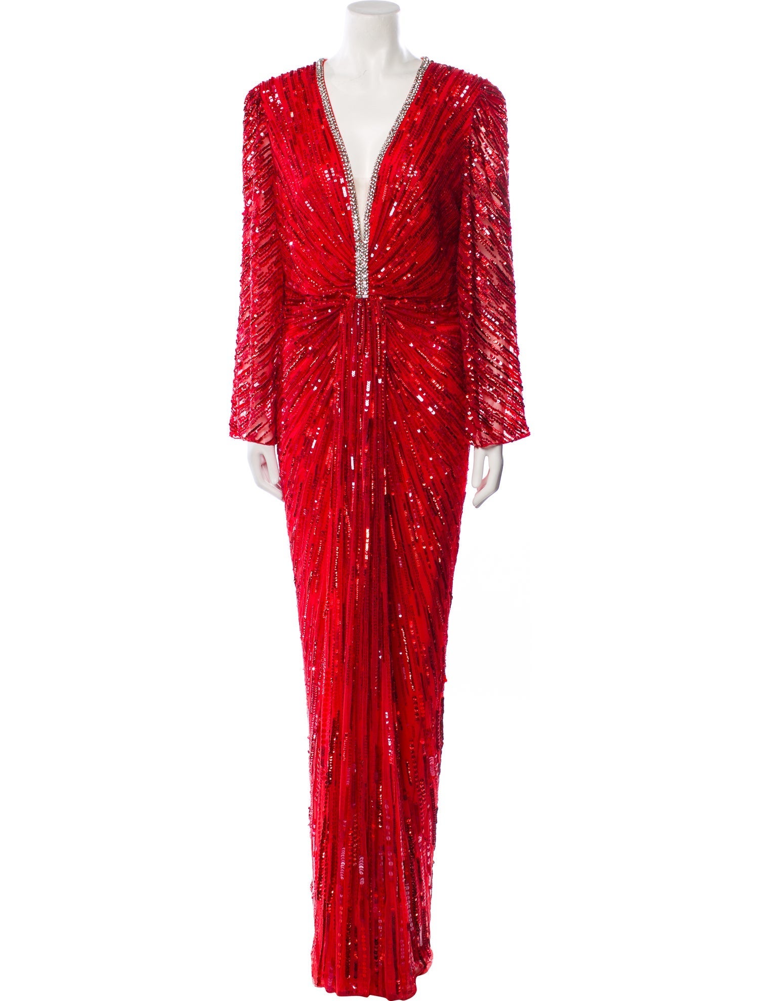 Jenny Packham V-Neck Long Dress w/ Tags