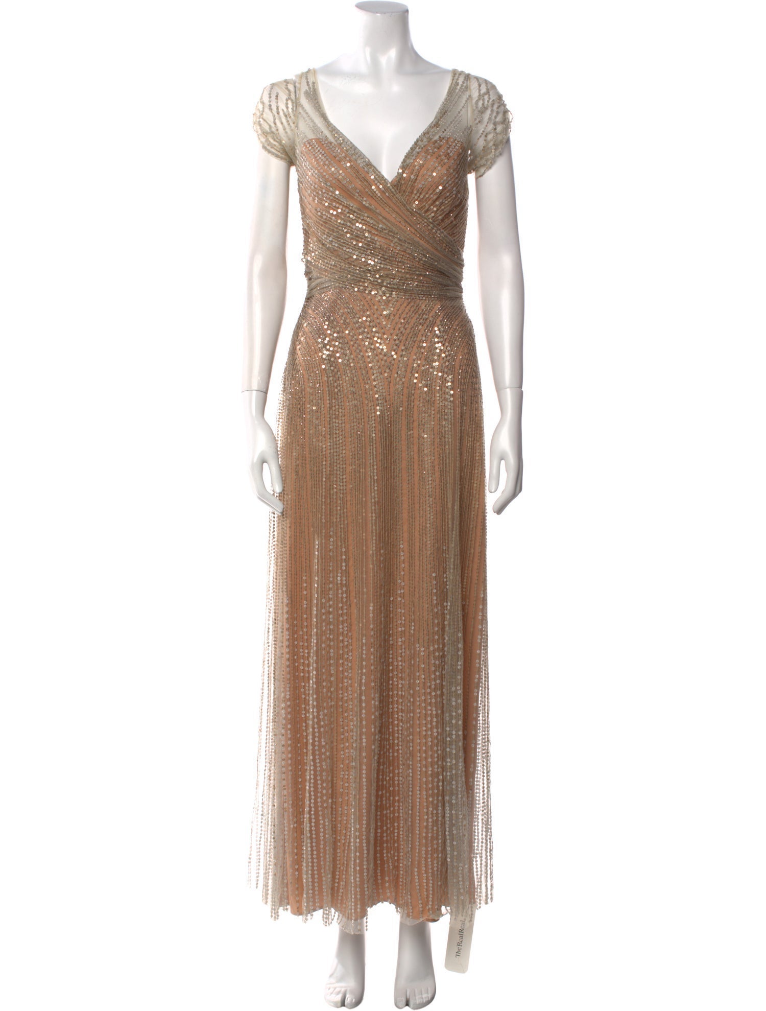 Jenny Packham V-Neck Long Dress