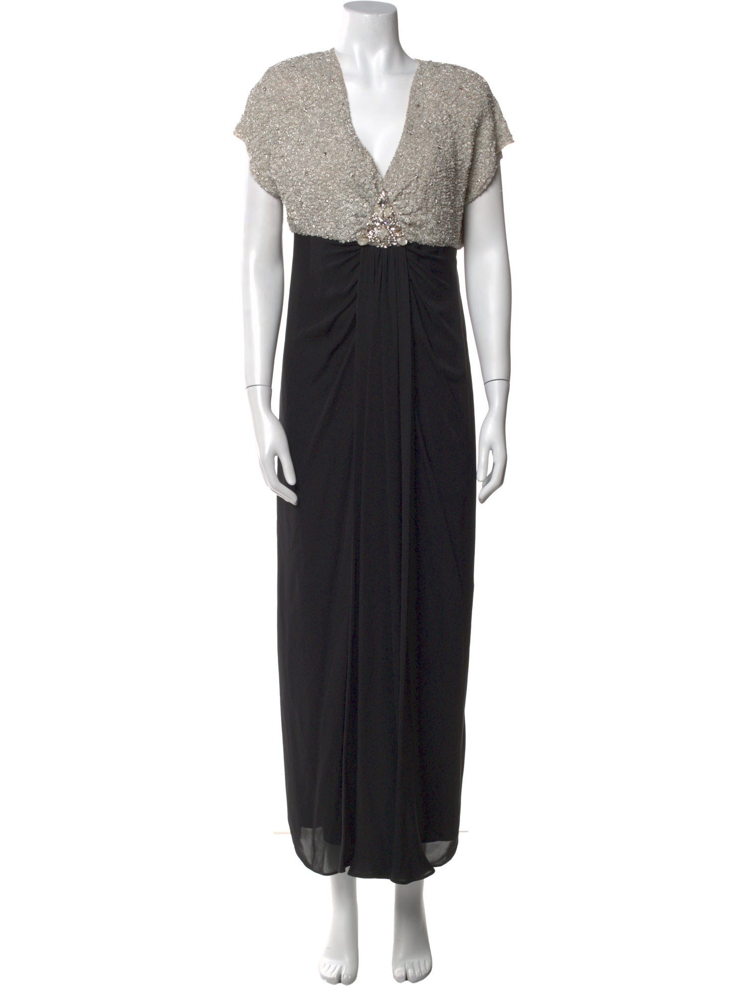 Jenny Packham V-Neck Long Dress