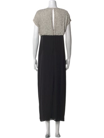 Jenny Packham V-Neck Long Dress