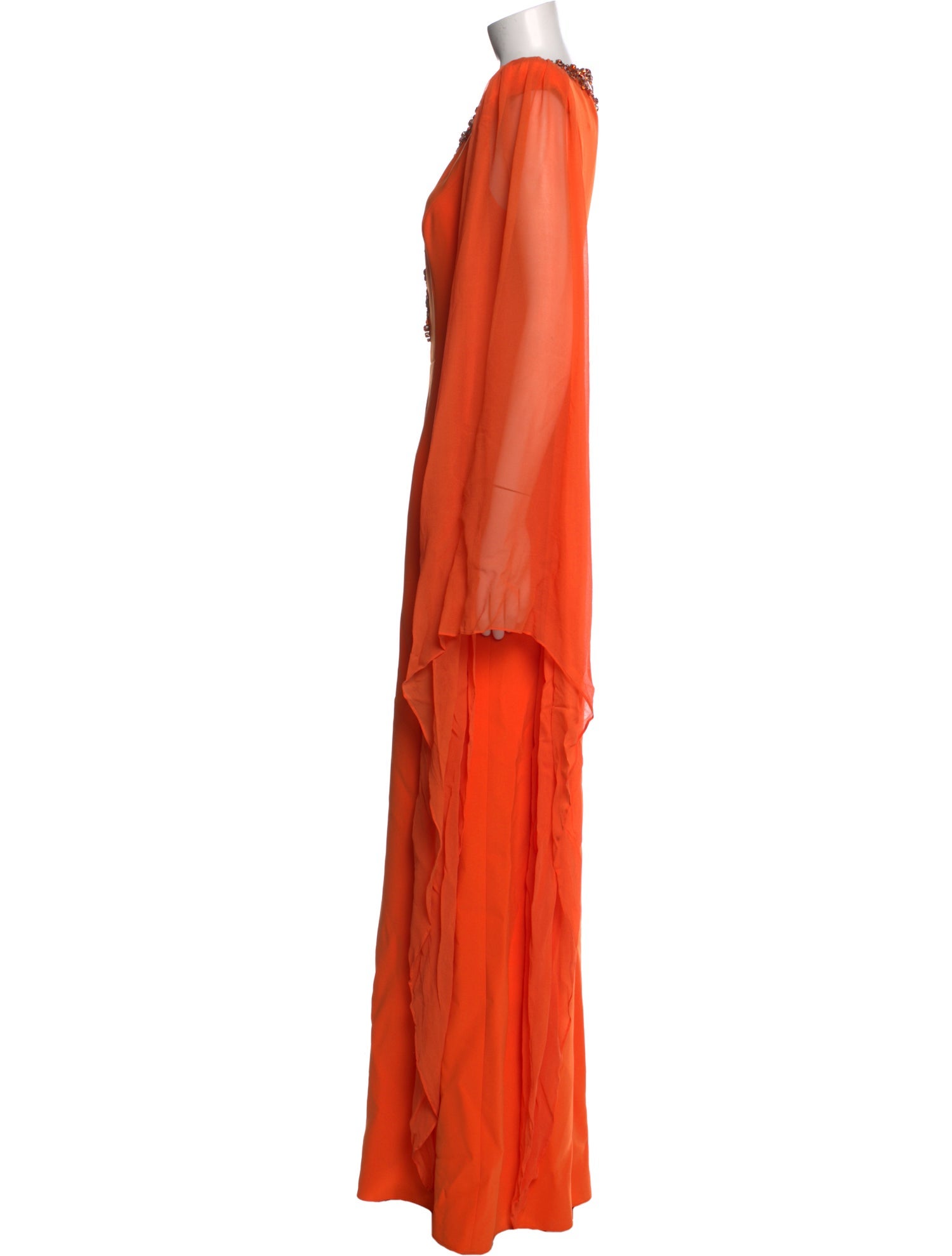 Jenny Packham Crew Neck Long Dress