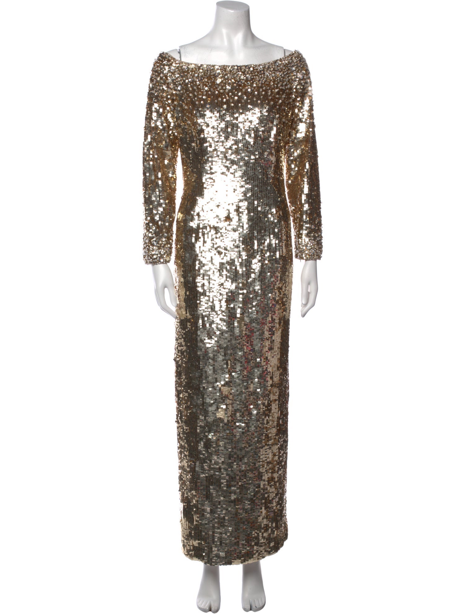 Jenny Packham Bateau Neckline Long Dress