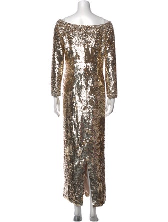 Jenny Packham Bateau Neckline Long Dress