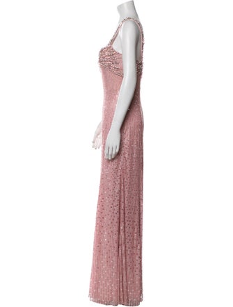 Jenny Packham Printed Long Dress
