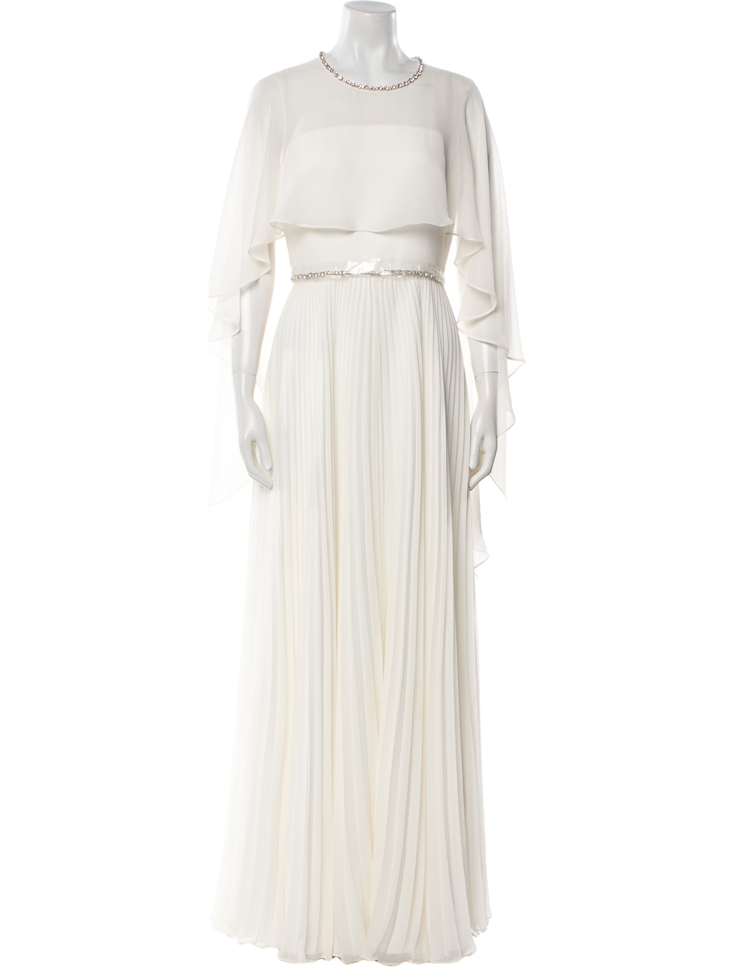 Jenny Packham Crew Neck Long Dress