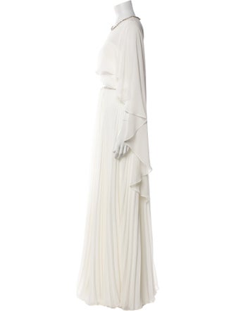 Jenny Packham Crew Neck Long Dress