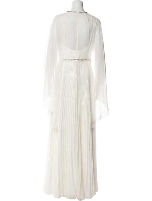 Jenny Packham Crew Neck Long Dress