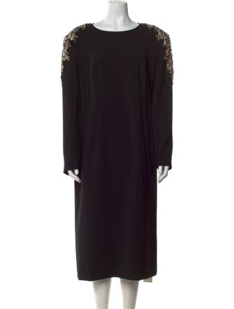 Jenny Packham Bateau Neckline Midi Length Dress