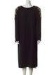Jenny Packham Bateau Neckline Midi Length Dress