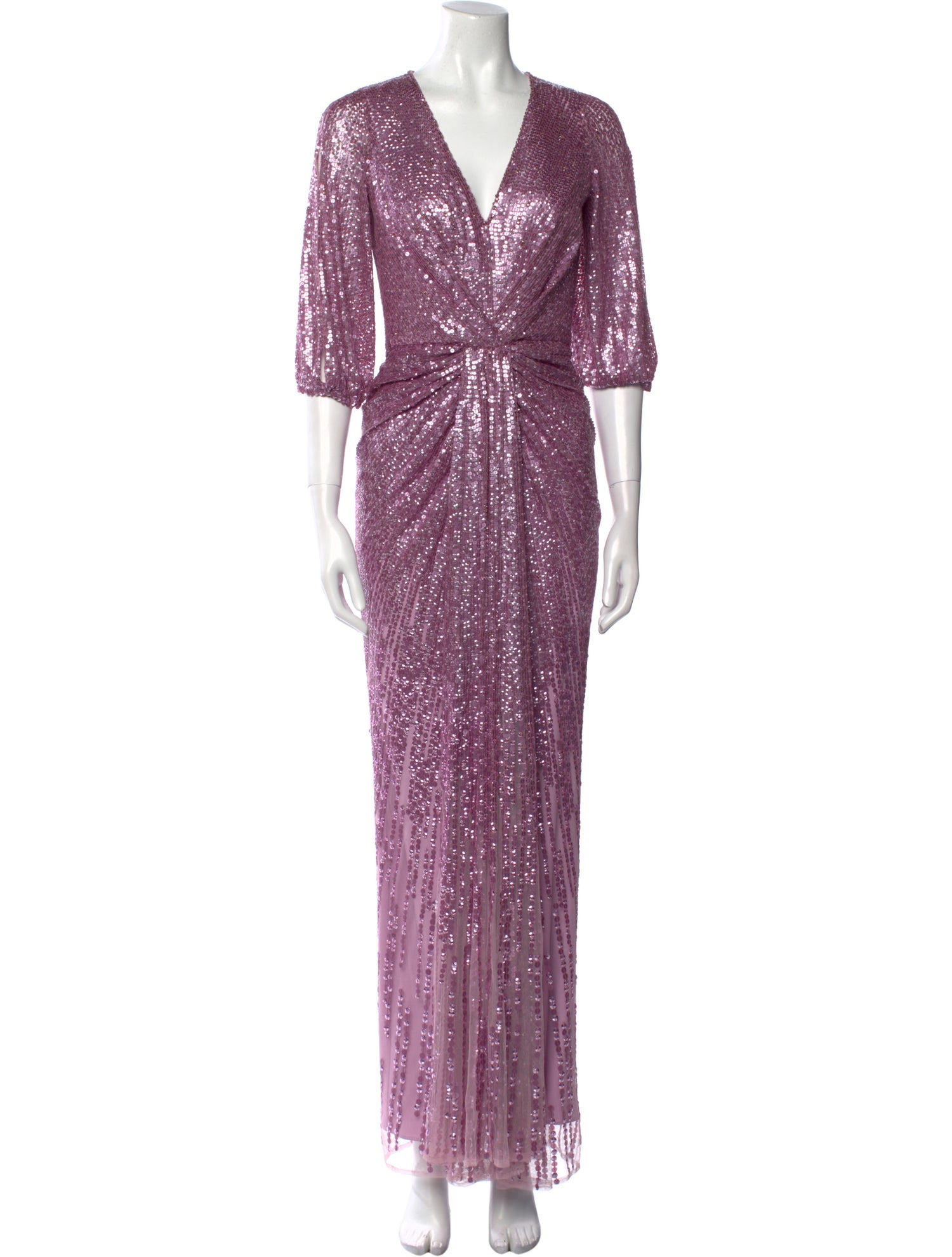 Jenny Packham V-Neck Long Dress