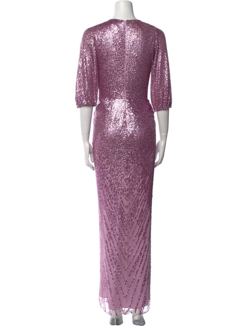 Jenny Packham V-Neck Long Dress