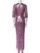 Jenny Packham V-Neck Long Dress
