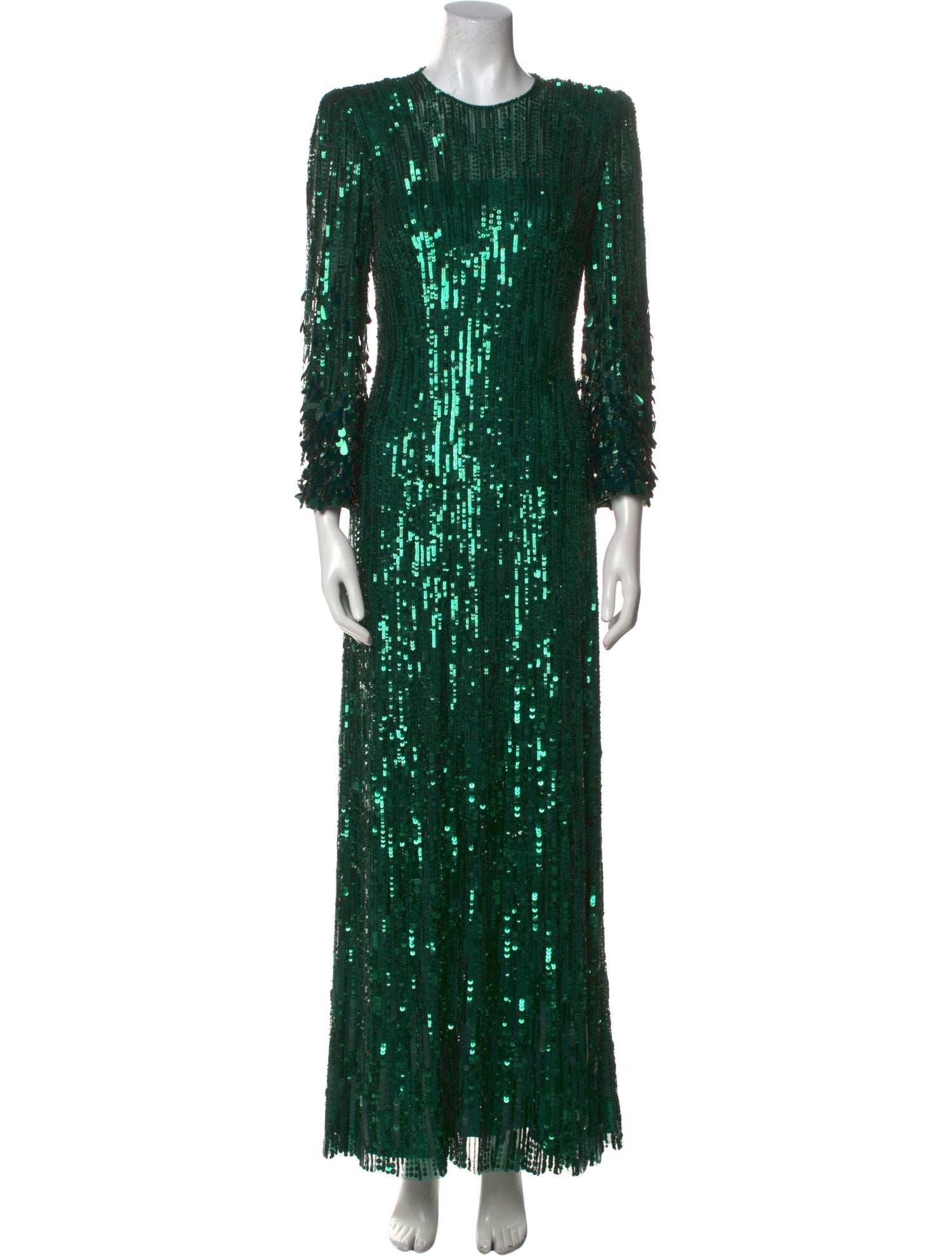 Jenny Packham Crew Neck Long Dress