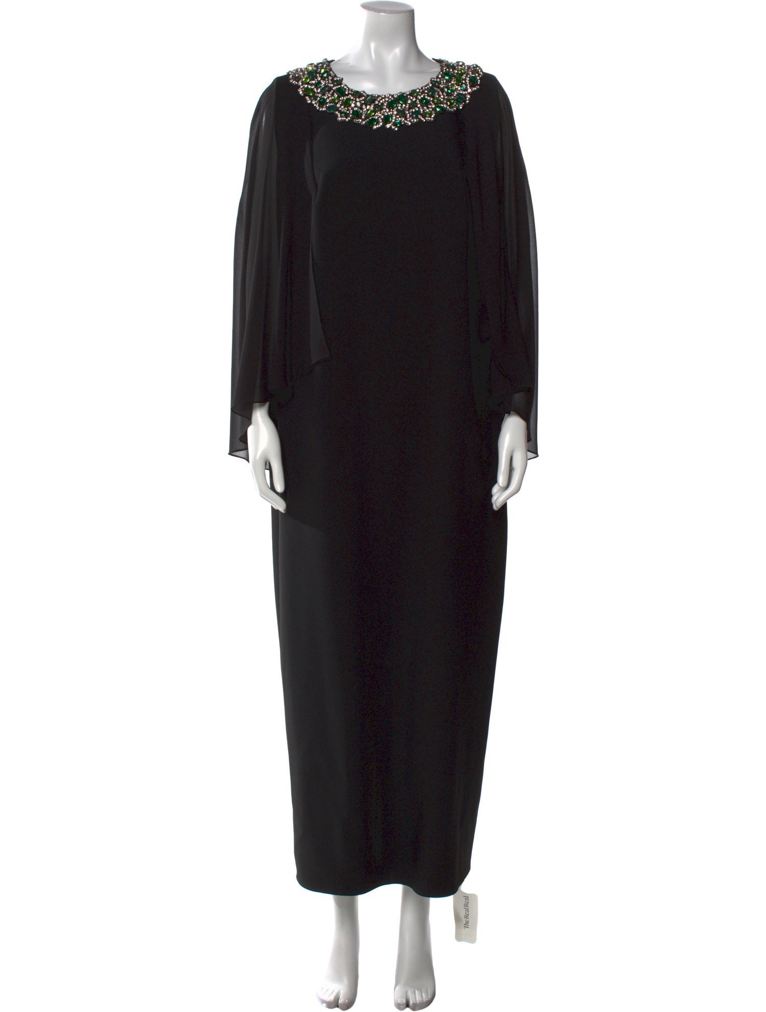 Jenny Packham Scoop Neck Long Dress