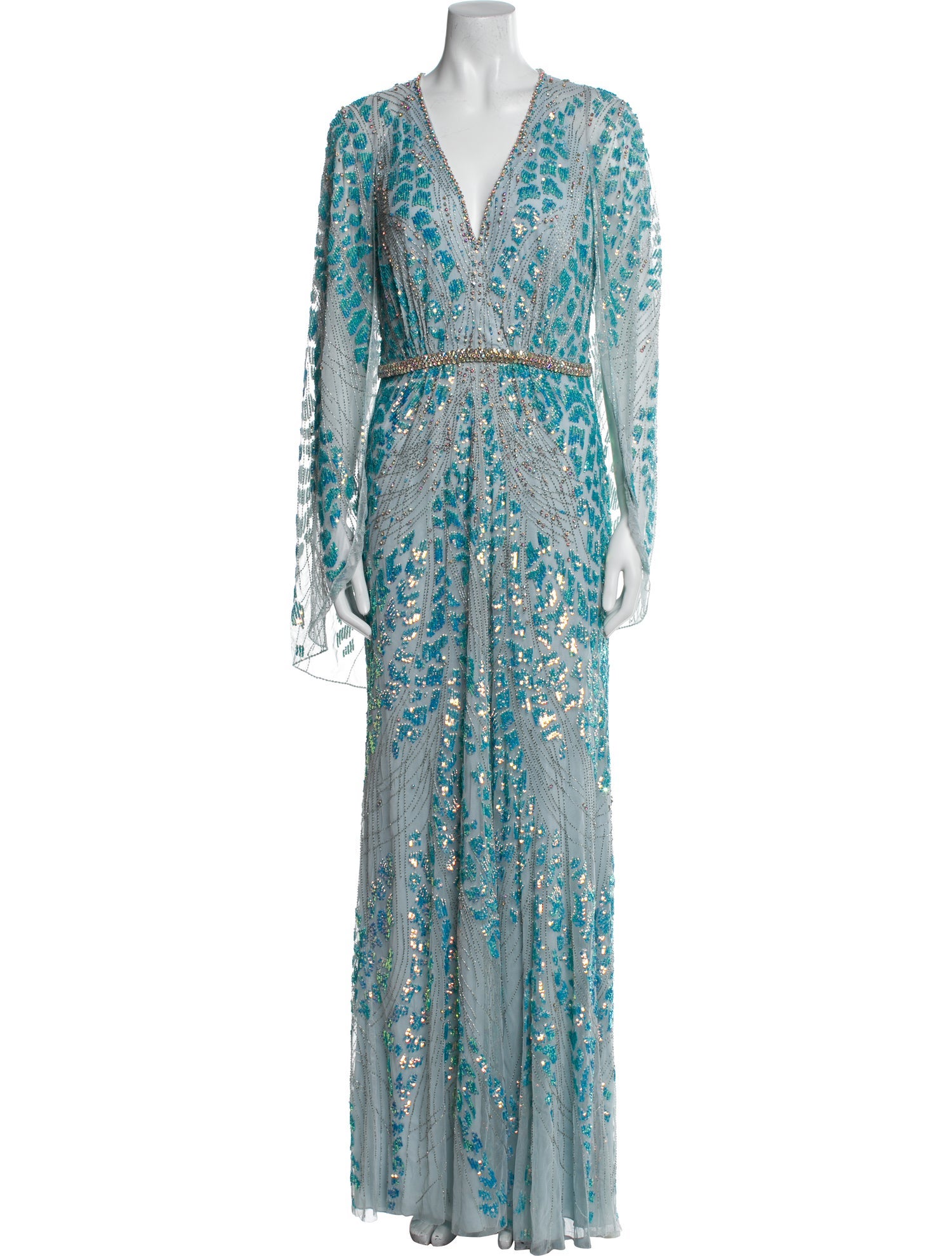 Jenny Packham Printed Long Dress