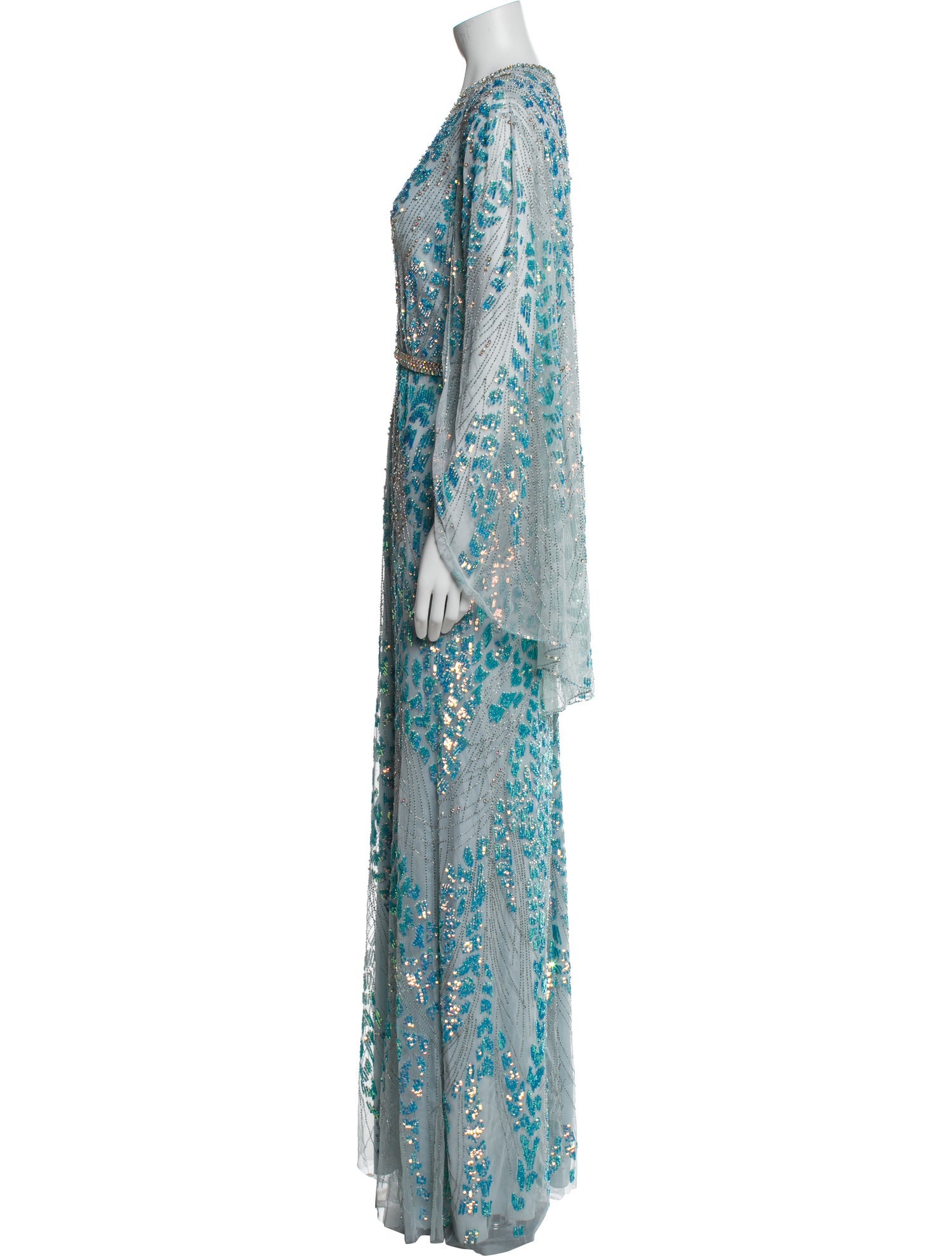 Jenny Packham Printed Long Dress