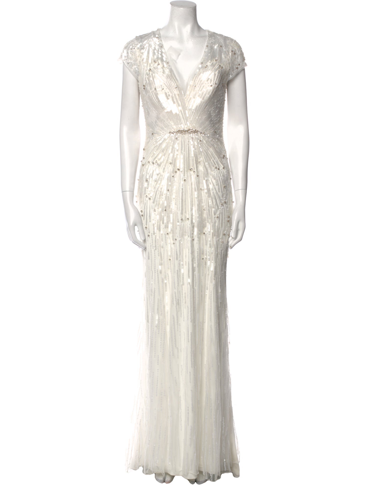 Jenny Packham V-Neck Long Dress