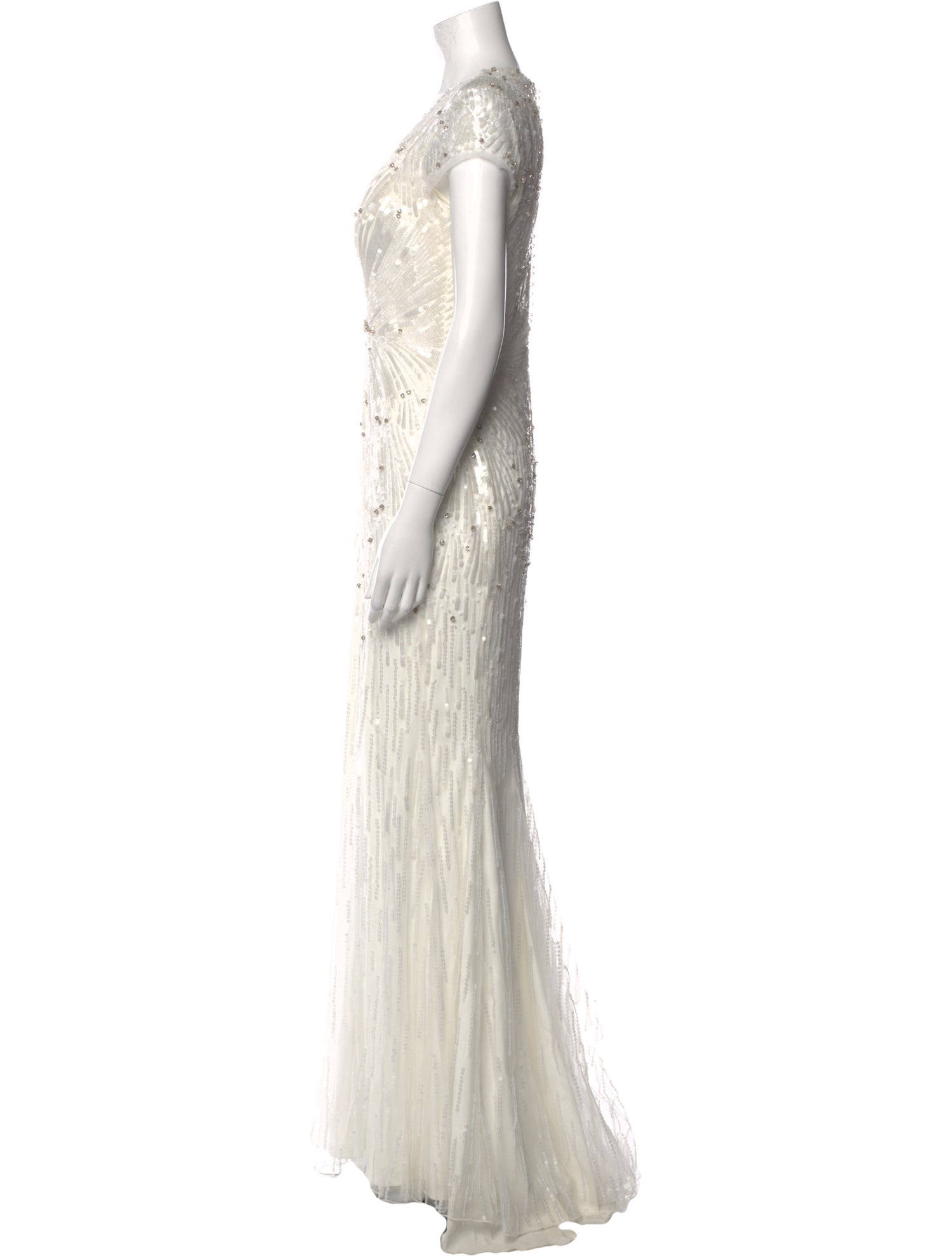 Jenny Packham V-Neck Long Dress