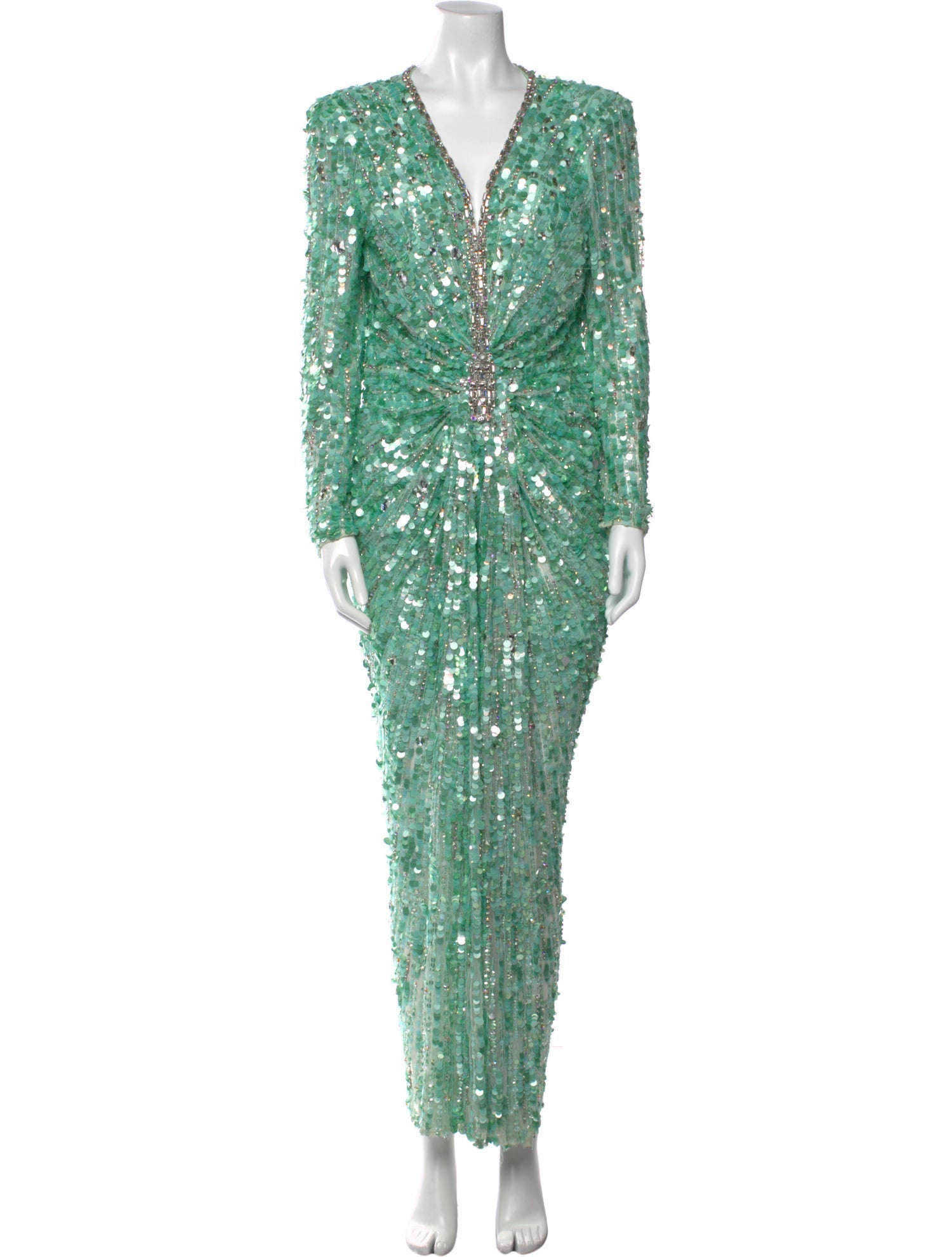 Jenny Packham V-Neck Long Dress w/ Tags - Green Dresses, Clothing - W2J22601 | The RealReal Jenny Packham V-Neck Long Dress w/ Tags - Green Dresses, Clothing - W2J22601 | The RealReal
