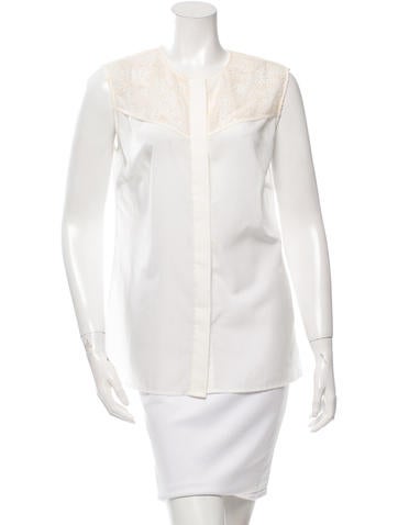 Nha Khanh Lace Button-Up Top