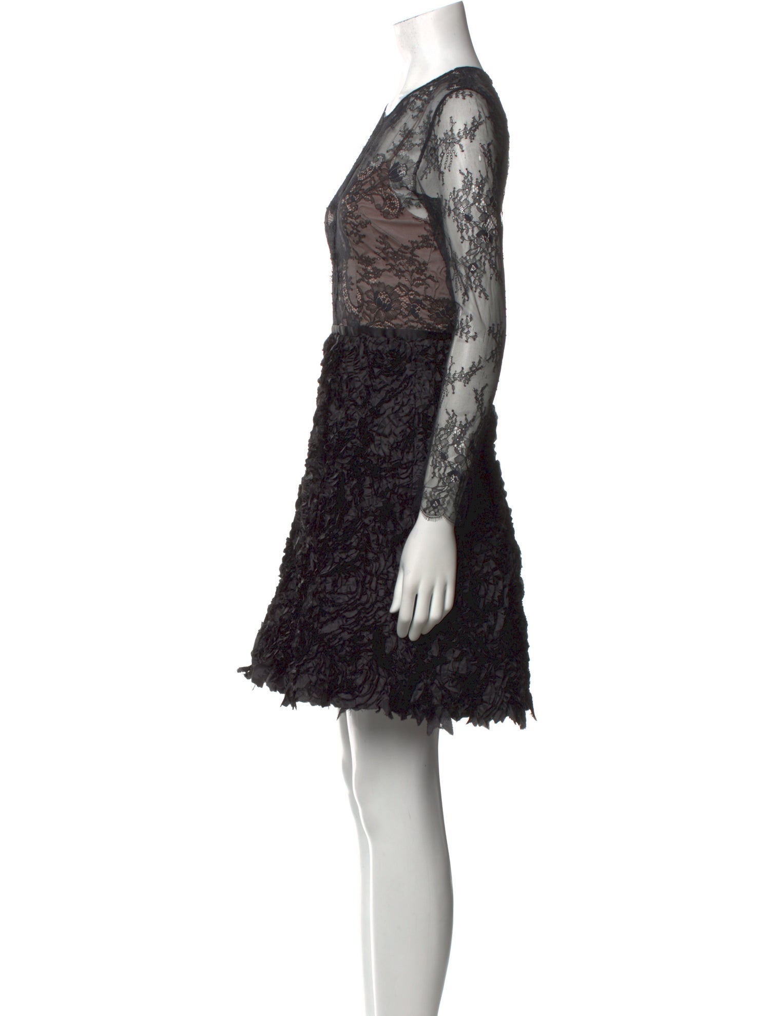 Nha Khanh Lace Pattern Mini Dress
