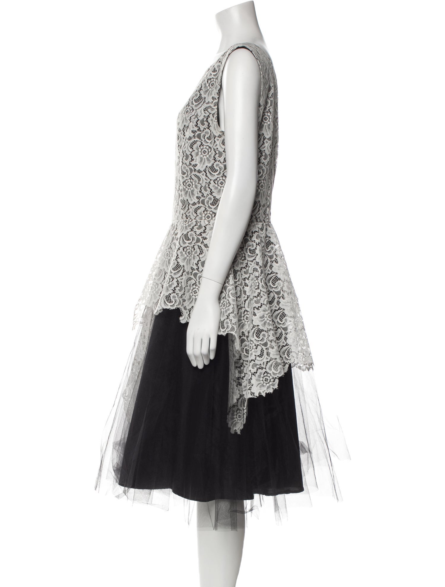 Nha Khanh Lace Pattern Midi Length Dress