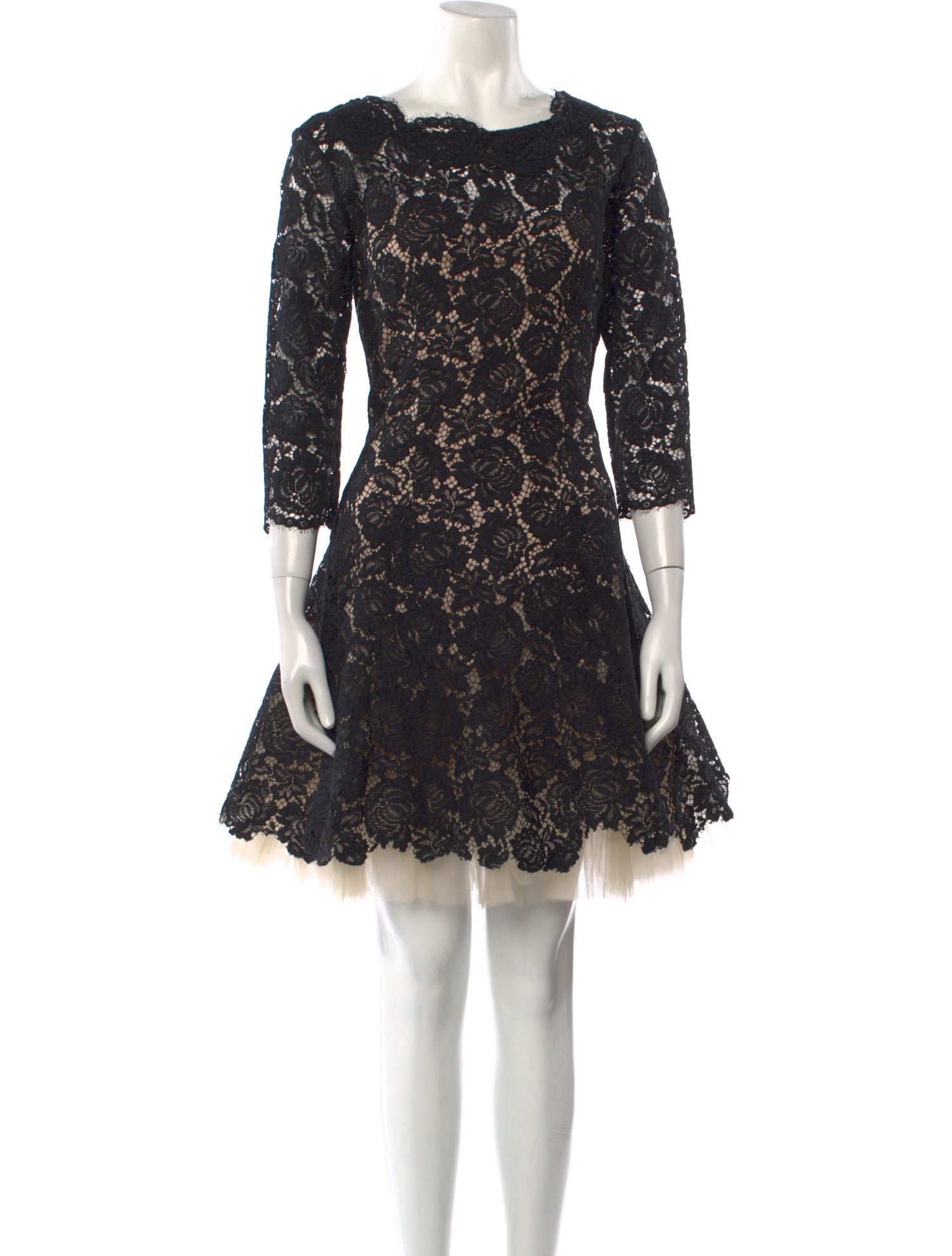 Nha Khanh Lace Pattern Mini Dress