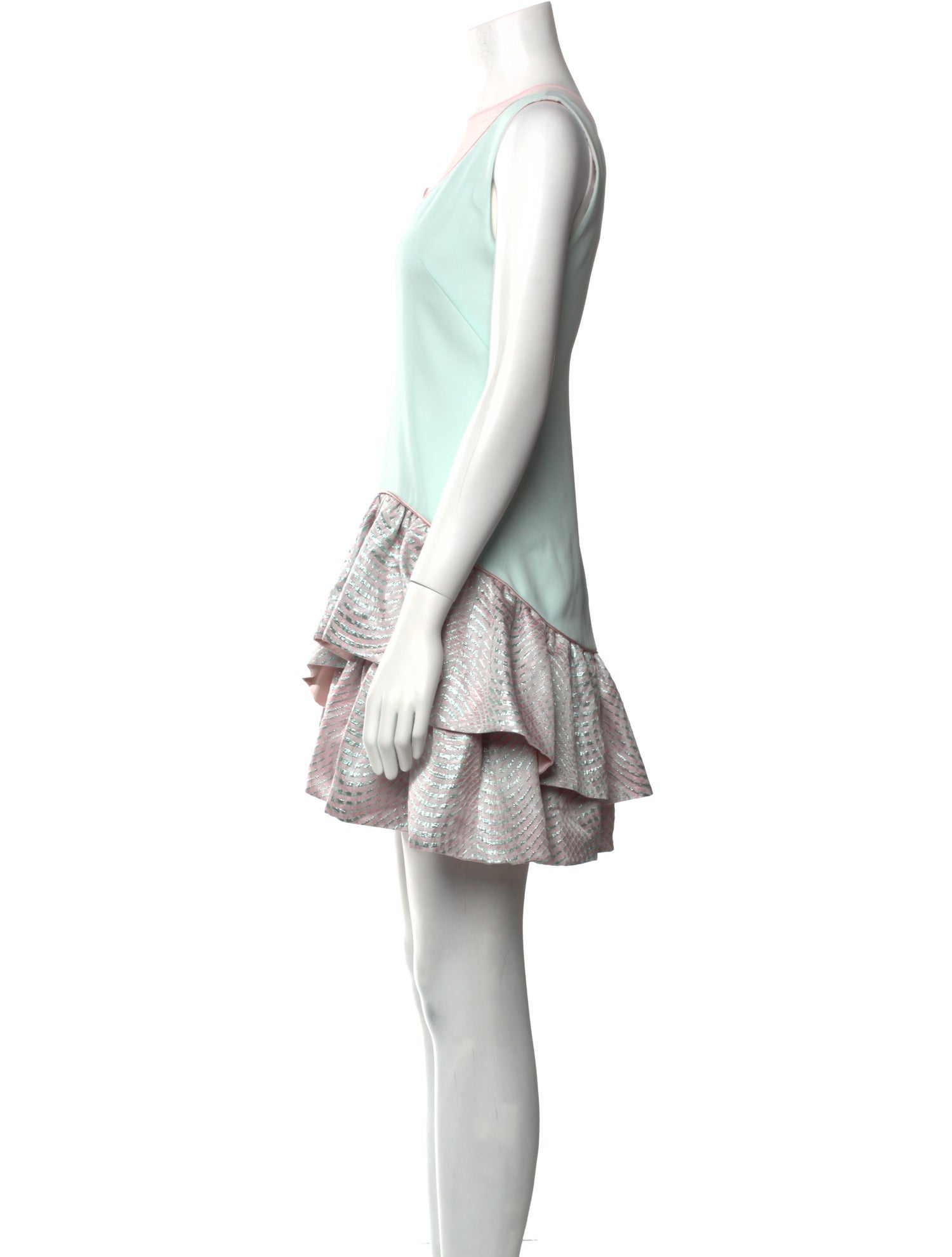 Nha Khanh Scoop Neck Mini Dress