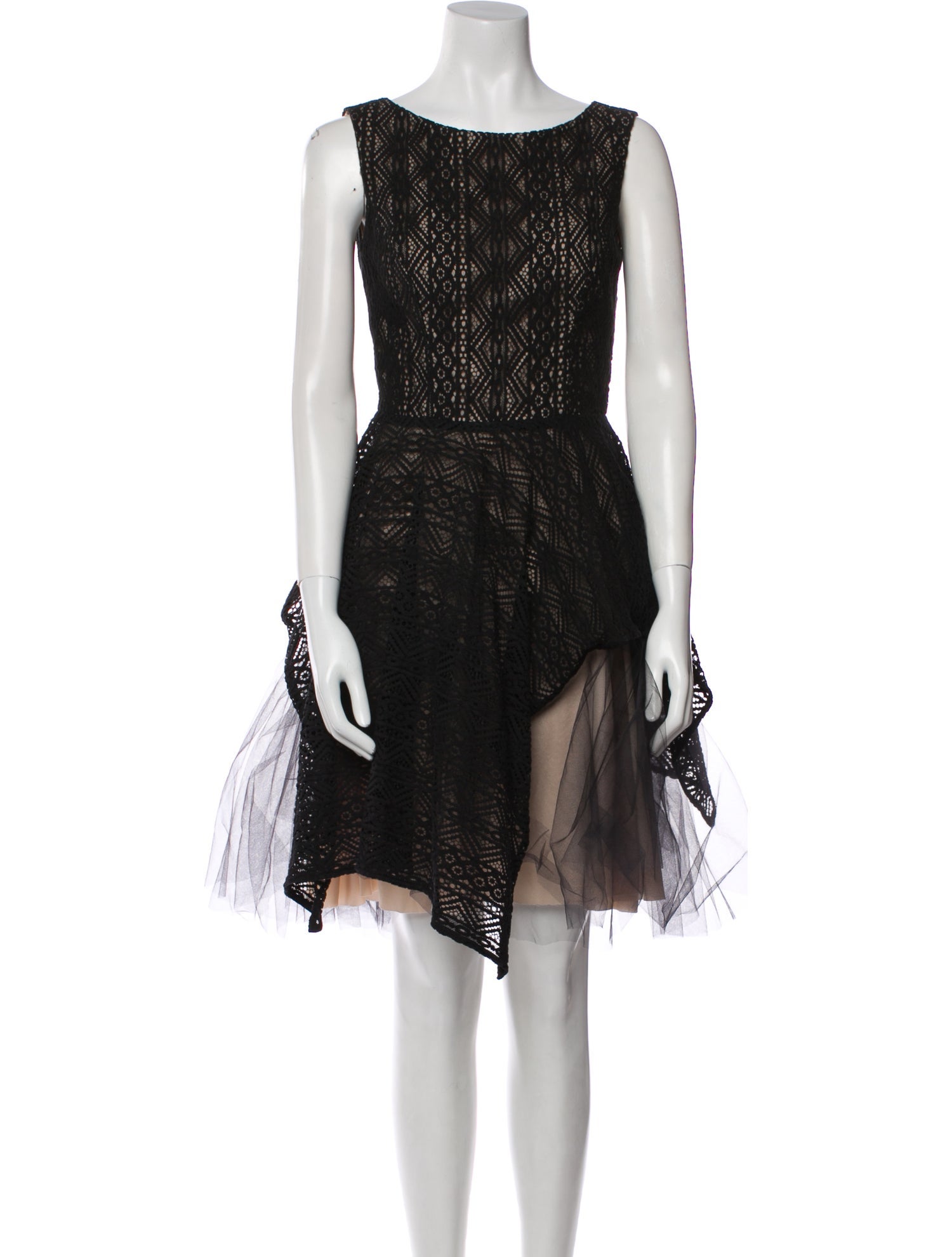 Nha Khanh Lace Pattern Knee-Length Dress