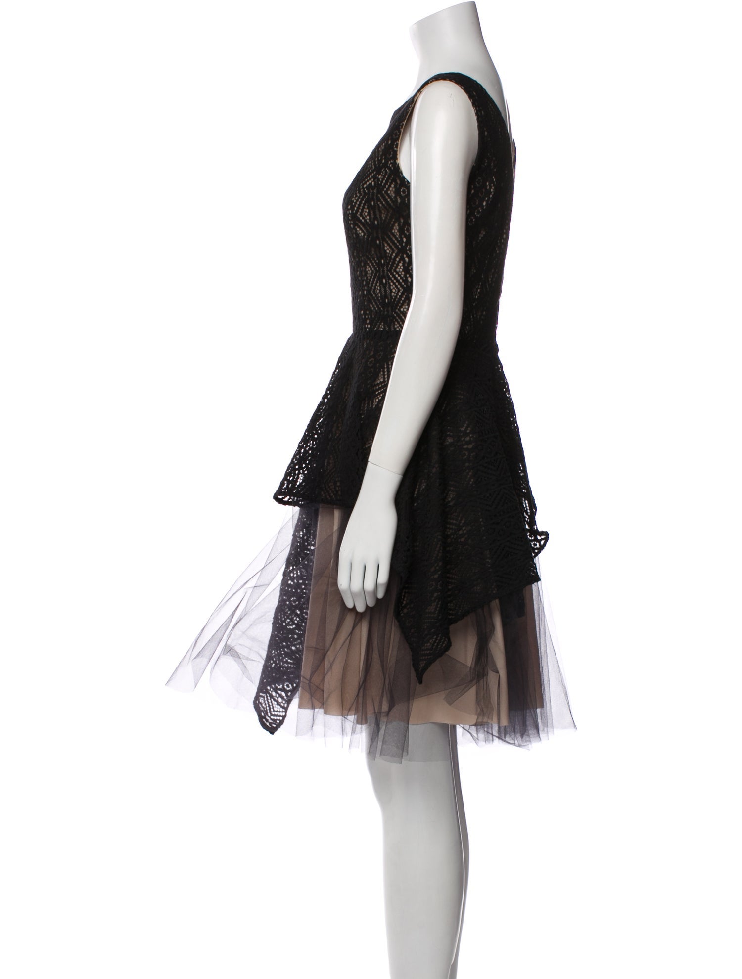 Nha Khanh Lace Pattern Knee-Length Dress