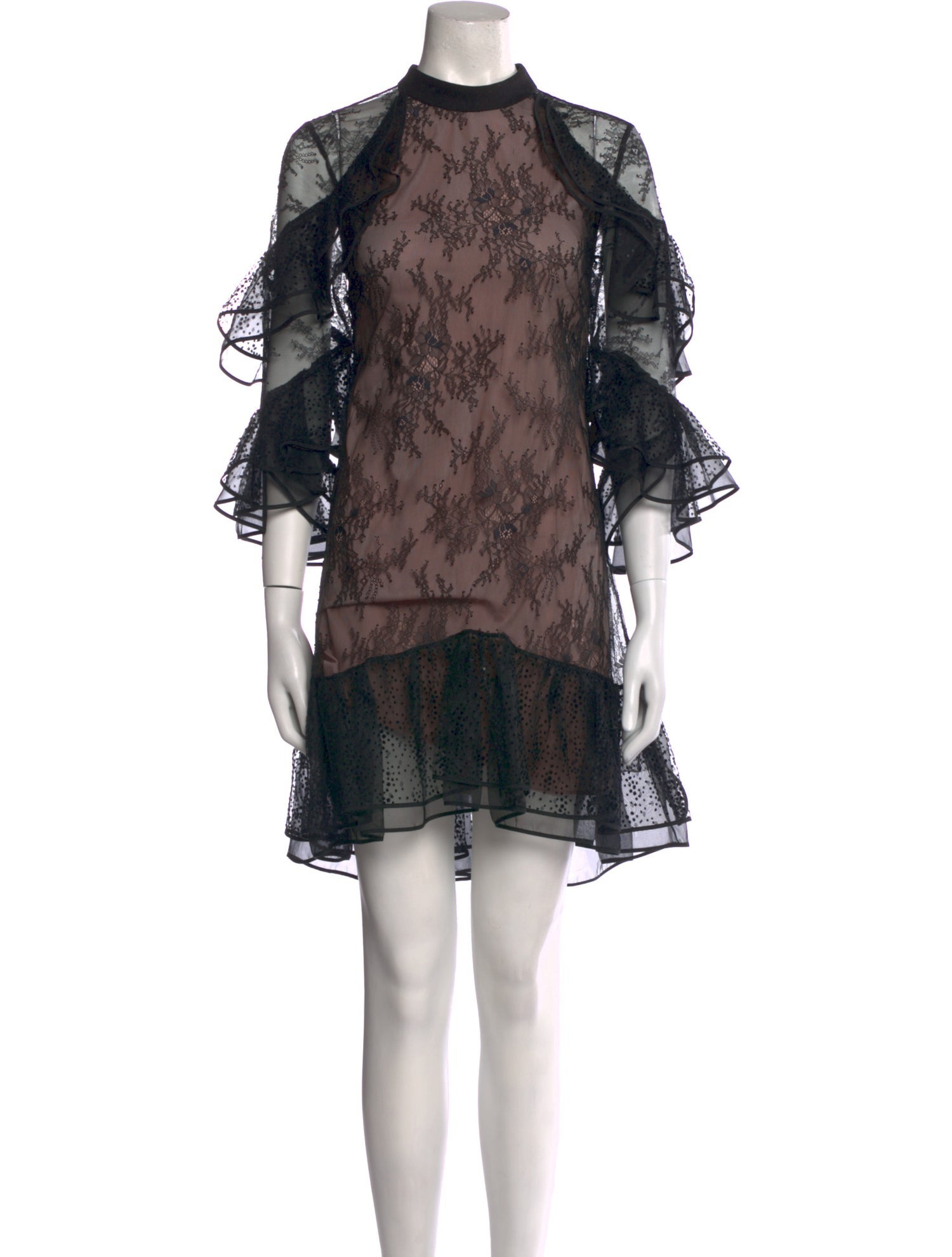 Nha Khanh Silk Knee-Length Dress