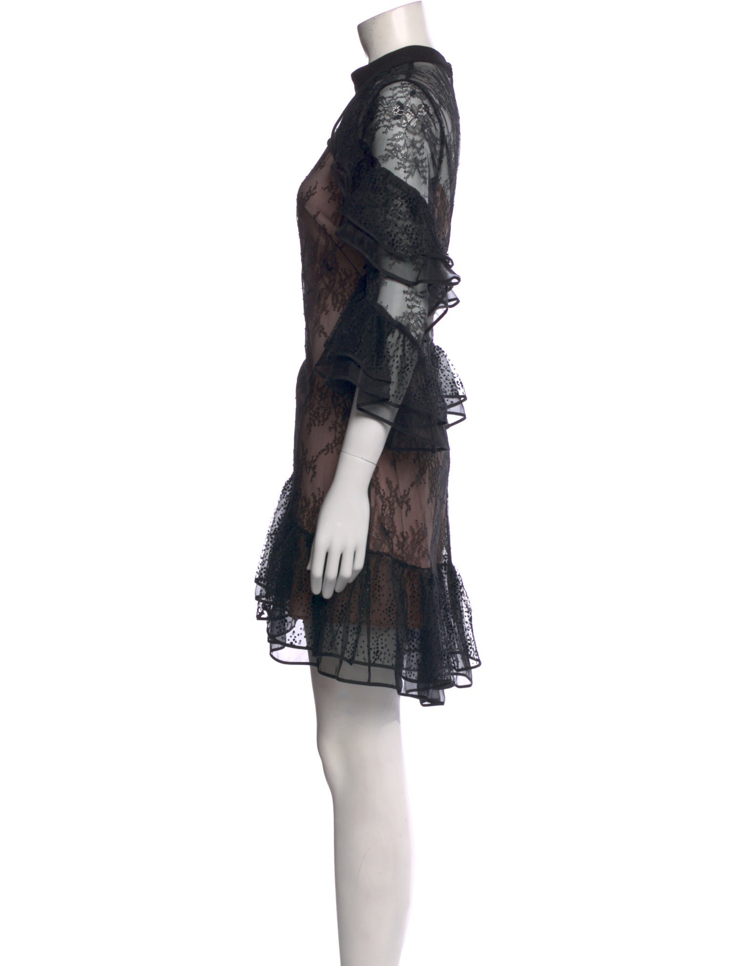 Nha Khanh Silk Knee-Length Dress