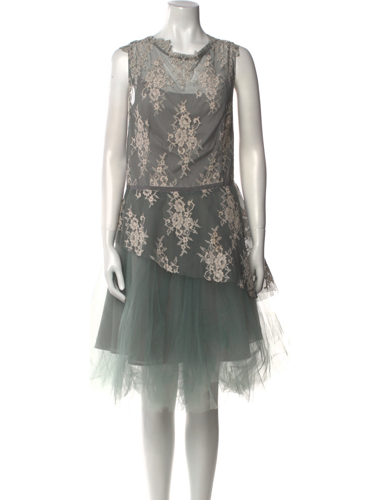 Nha Khanh Lace Pattern Midi Length Dress