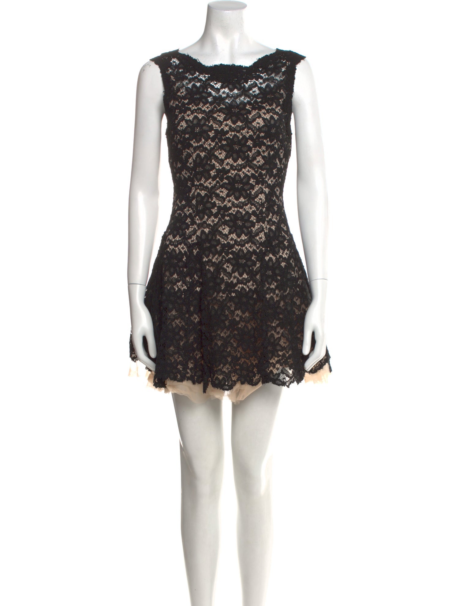 Nha Khanh Lace Pattern Mini Dress