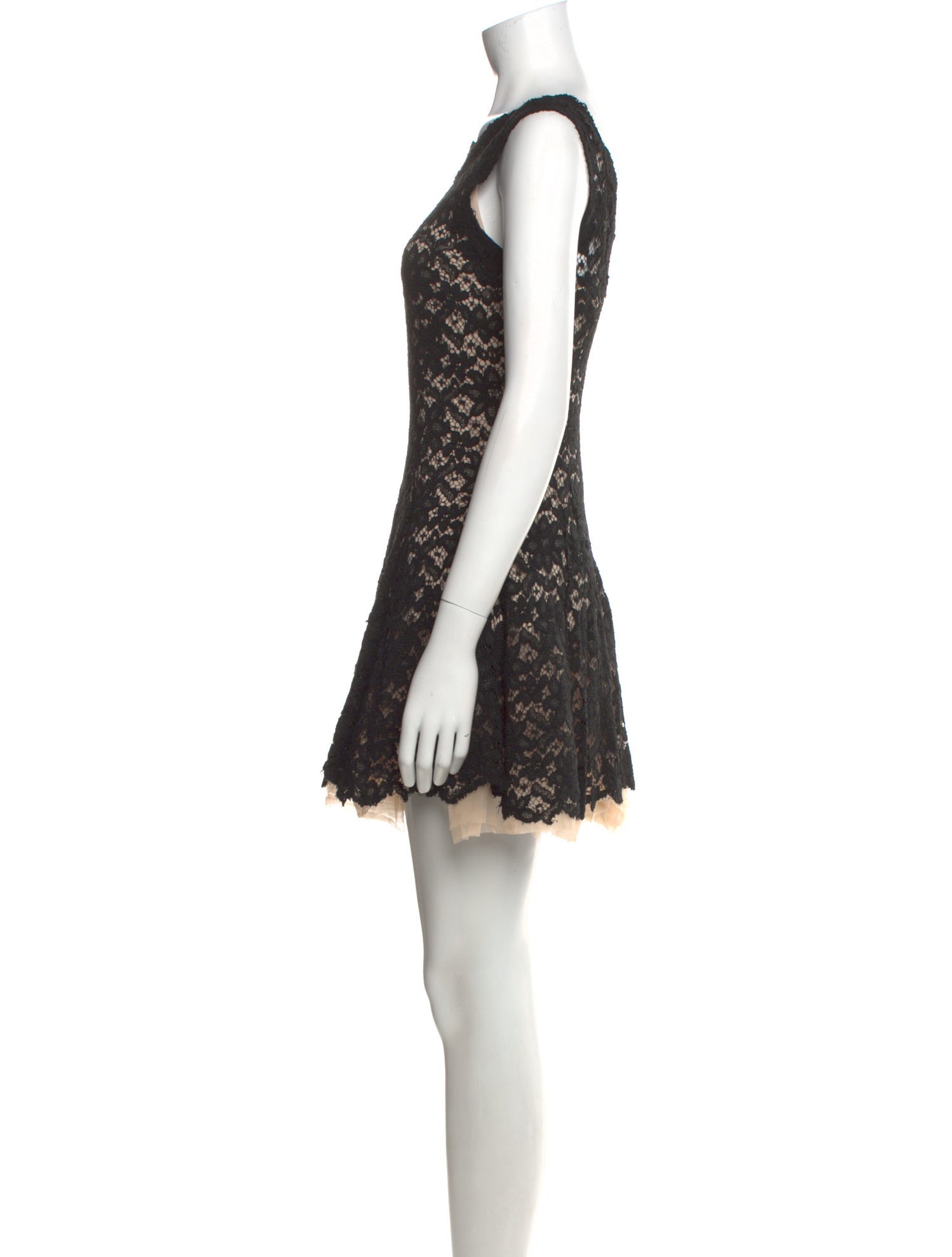 Nha Khanh Lace Pattern Mini Dress
