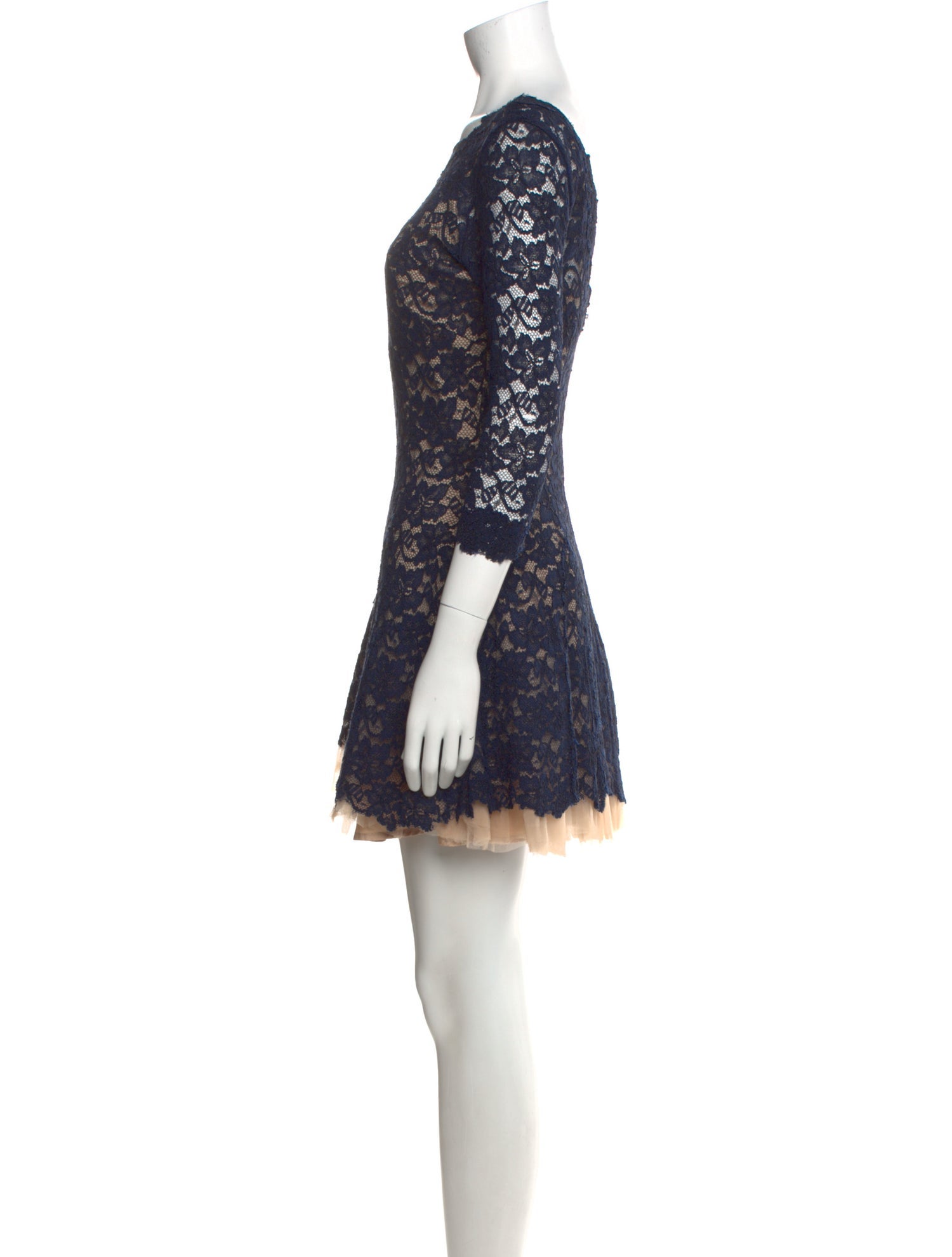 Nha Khanh Lace Pattern Mini Dress