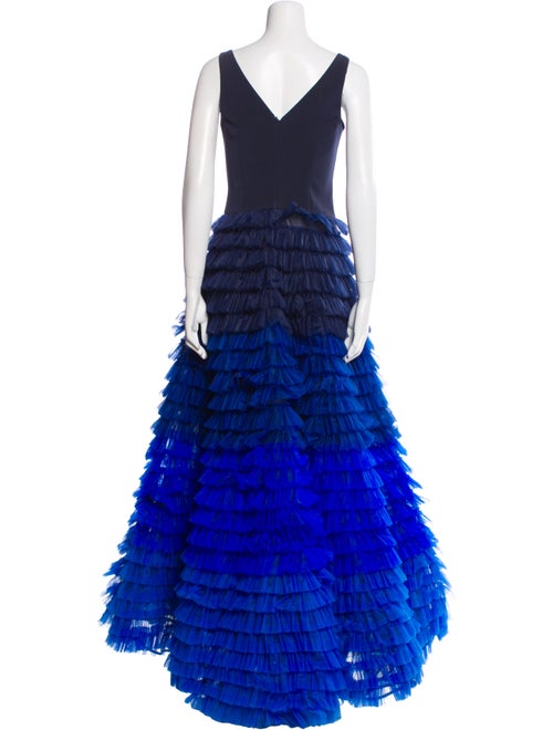 Nha Khanh Colorblock Pattern Long Dress