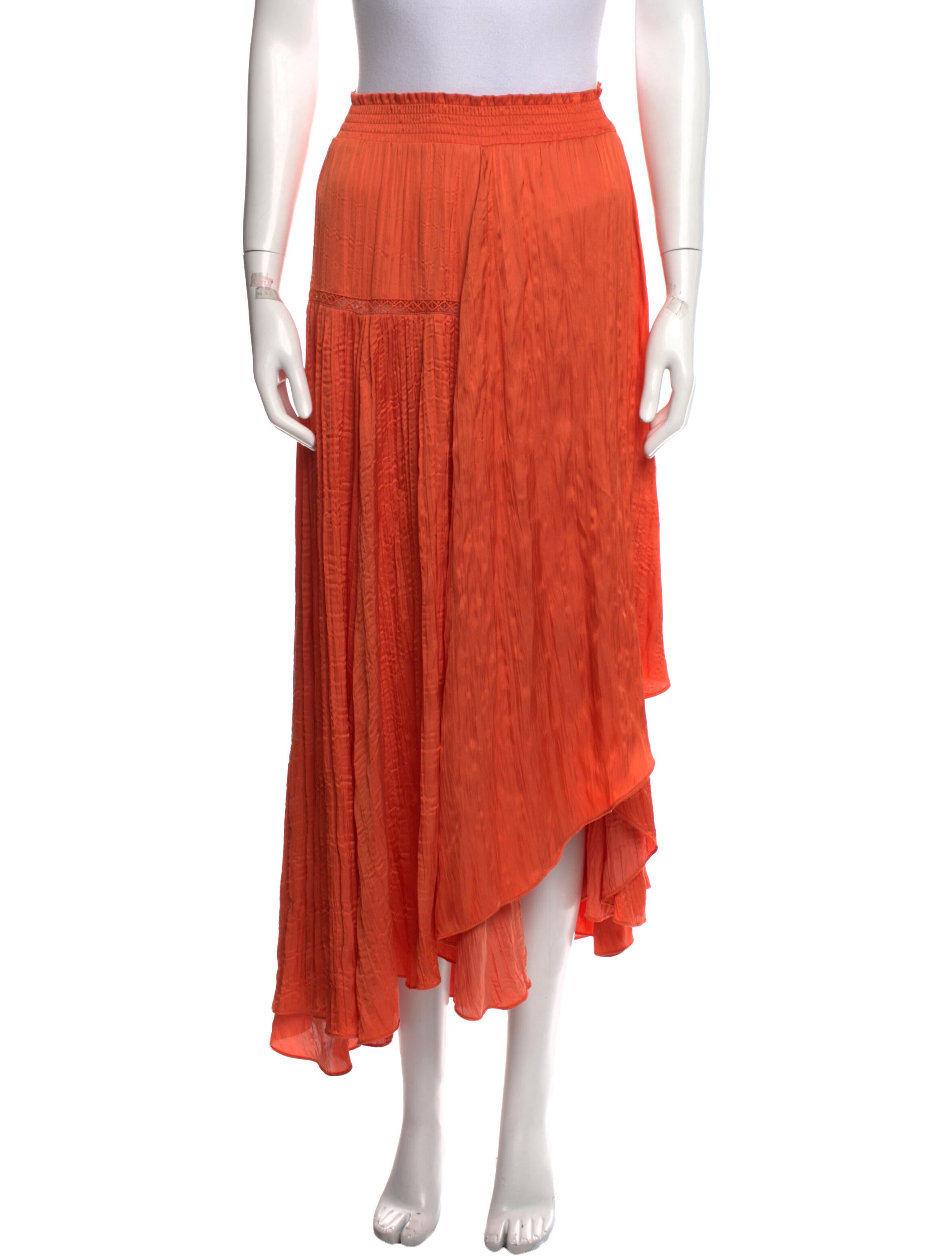 Maje Midi Length Skirt Orange Skirts, Clothing W2M110556 The RealReal