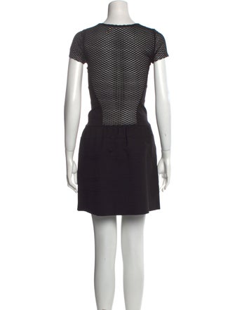 Maje Scoop Neck Mini Dress