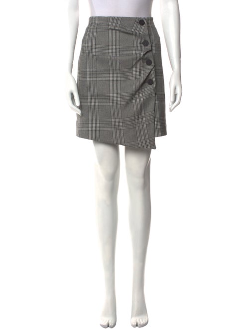 Maje Plaid Print Mini Skirt