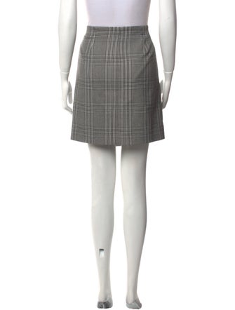 Maje Plaid Print Mini Skirt